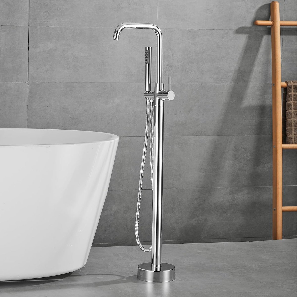 Staande Badkraan - Douchekraan Set - Badkamer Opfrissen - 360 Graden Draaibaar - 108 cm Ho