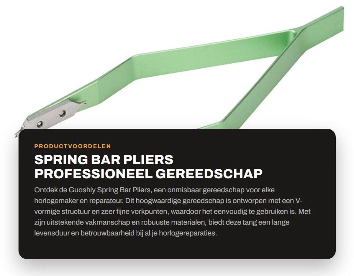 Dailygoods- Horloge Tool - Horloge Gereedschap Set - Horloge Reparatie - Horloge Inkorter - Horloge Opener - V-vormige Precisietang van Hoogwaardig Metaal