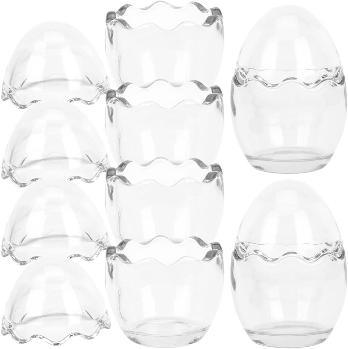 Glazen Kaarsenhouder - Theelichthouder Decoratie - Sfeer Creëren - Eenvoudig Elegant Design - 9x6x6 cm - Transparant