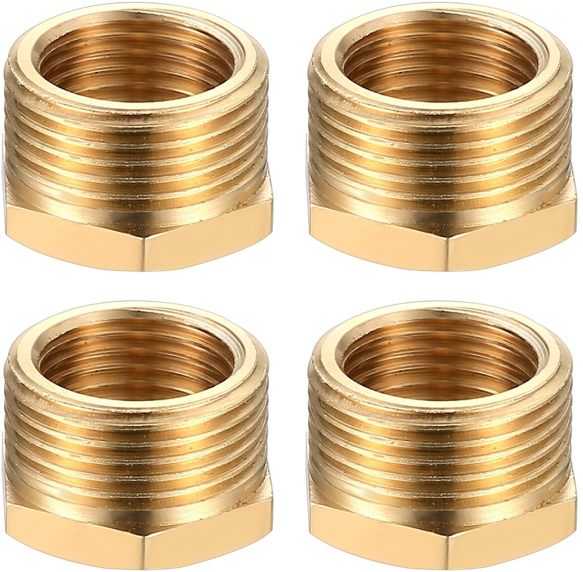 Allecto - Verloopstuk messing 3/4 naar 1/2 inch - Reductieadapter - 4