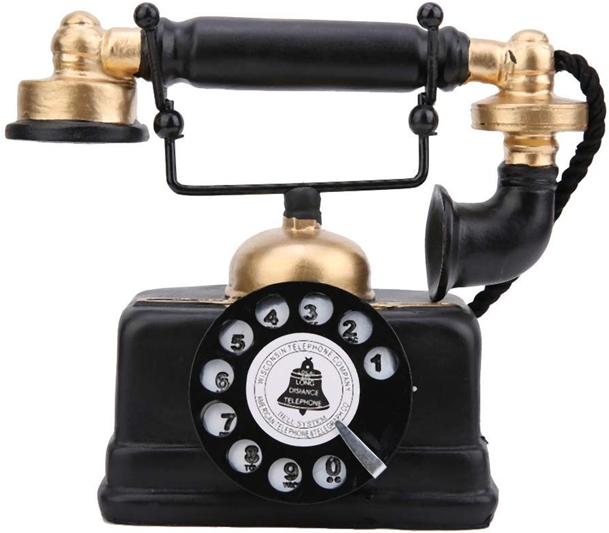 Dailygoods- Antieke Telefoon Retro Stijl - Decoratieve Telefoon - Vaste Telefoon - Harsmateriaal - Duurzaam - Vintage Decoratie