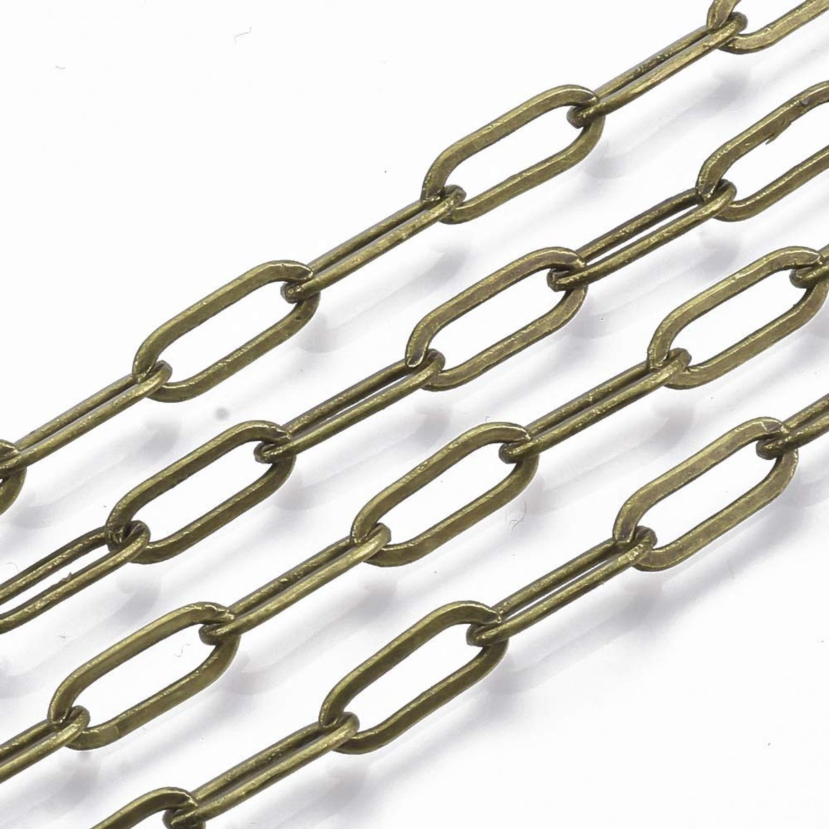 Dailygoods - Messing Paperclip Kettingen - Sieraden Maken - Duurzaam en Sterk - Antiek Brons - Gesoldeerde Link - 6.56FT Kabelketting - Geschikt voor...