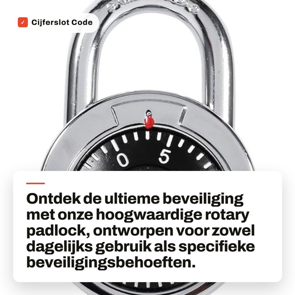 Dailygoods- Cijferslot - Cijferslot met combinatiecode - Hangslot - Luggage slot - Roestvrijstalen behuizing - Lichtgewicht en duurzaam