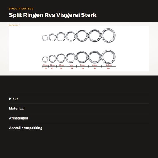 MTTproducts- Splitringen 50 stuks - RVS Connector - Anticorrosief - Sterk - Duurzaam - Lichtgewicht - Visconnector van Mttproducts — afbeelding 3