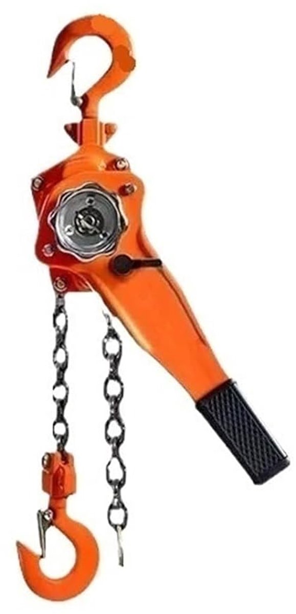 Handtakel - Hefboomkettingtakel - Zwaar hijswerk - Gegalvaniseerd staal - 2 Ton 3 Meter - Zilver