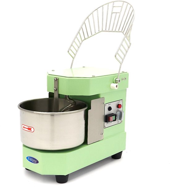 Maxima Spiraalkneder 8 L - 4,5 Kg Deeg - Pastel Groen - Deegkneder - Professioneel - Spiraalmixer met Veiligheidskooi - 8 liter - 4,5 kilo van Merkloos — afbeelding 4
