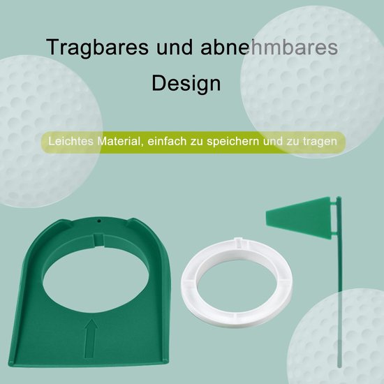 Dailygoods - Set van 2 Golf Oefenputters met Verstelbare Holes en Vlaggen van Dailygoods — afbeelding 5
