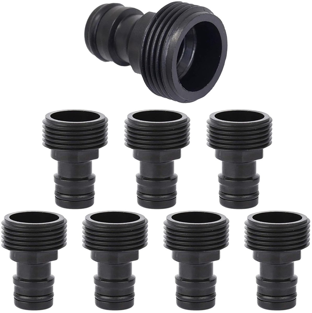 Dailygoods- Kraanverbinder 3/4 inch buitendraad - 8 stuks - Snelkoppeling - Lekvrije slangaansluiting - Duurzaam ABS-materiaal - Irrigatiegereedschap