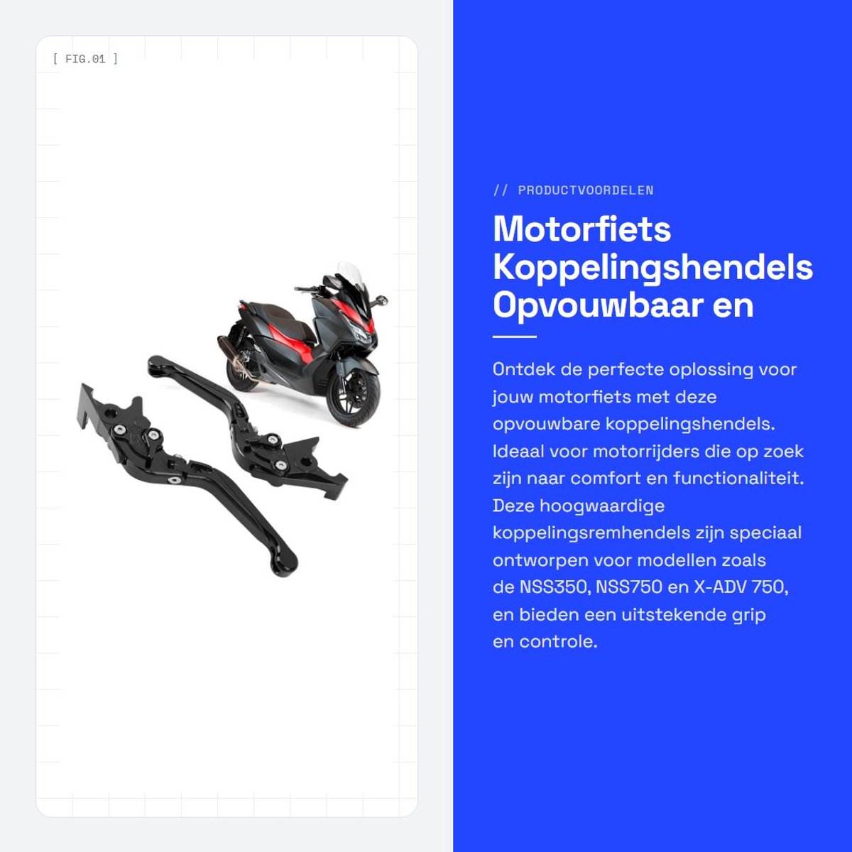 Dailygoods- Koppelingshendels Verstelbaar - Opvouwbaar - Duurzaam