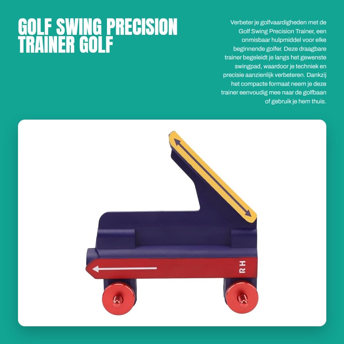 Dailygoods- Golf Trainer Draagbaar - Vaardigheidsontwikkeling - Compact - Lichtgewicht - Trainingshulpmiddel - Opbergtas - Golfswingtrainer