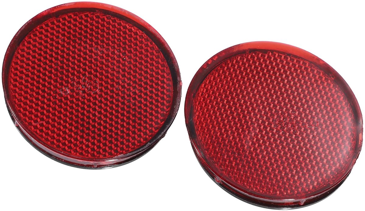 Dailygoods- Bumper Reflector Rood - Reflectoren - Achterbumper Reflector - Waterdicht - Duurzaam Plastic - 7.2x6.8x1.8cm