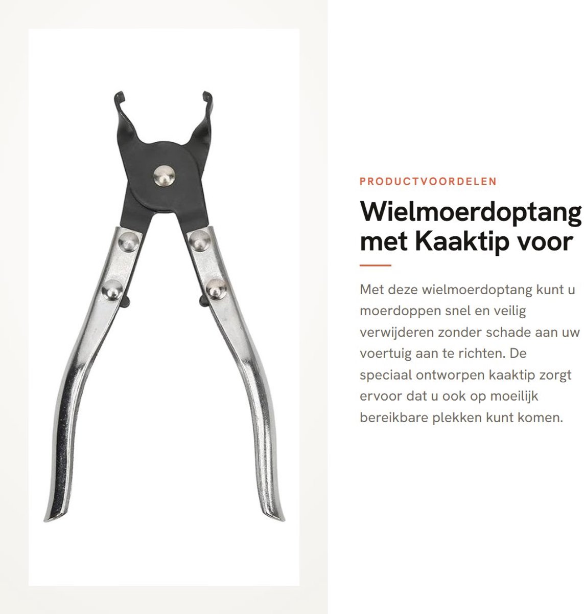 Dailygoods- Wielmoerdoptang Schadevrije Verwijdering - Metalen Gereedschap - Speciaal Ontworpen Bekpunt - Duurzaam - Auto-onderhoud - Lange Levensduur - Moerdopverwijderaar