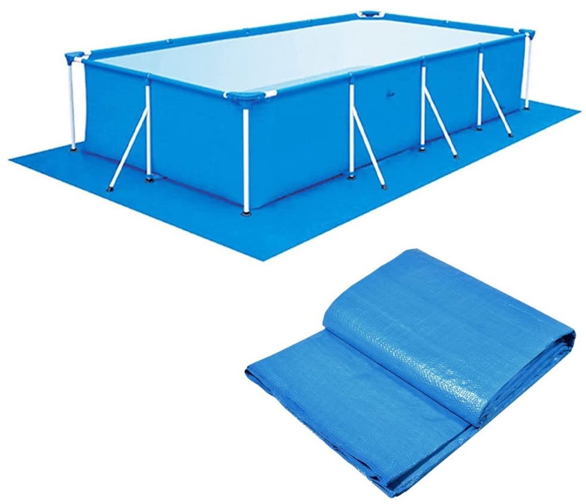 Dailygoods- Vloermat Waterdicht - Zwembadbescherming - Opvouwbaar - Polyesterweefsel - 250 x 340 cm - Blauw