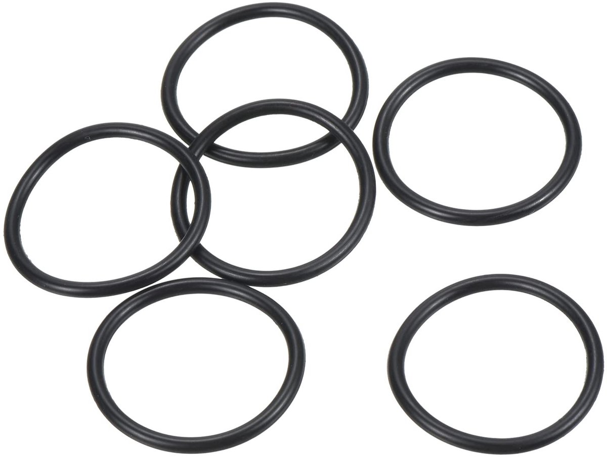 Dailygoods - PATIKIL 20 stuks nitrilrubber O-ringen 25 mm AD 21 mm ID 2 mm brede metrische afdichting voor waterkraan loodgieterswerk autoreparatie zwart