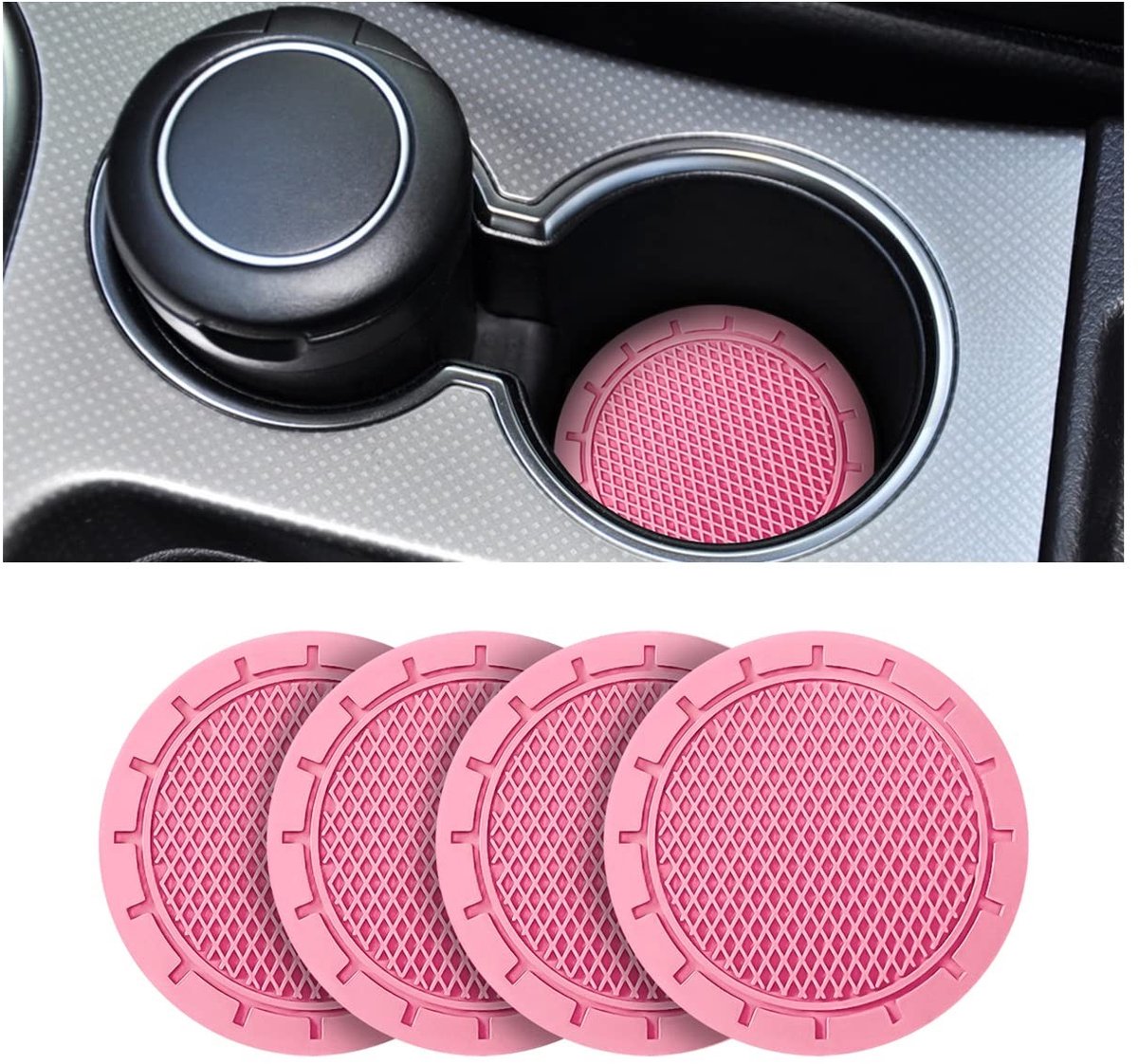 Dailygoods- Onderzetter Antislip - Universele Bekerhouder - Siliconen - 4 Stuks - 7 cm Diameter - Duurzaam en Makkelijk Schoon te Maken