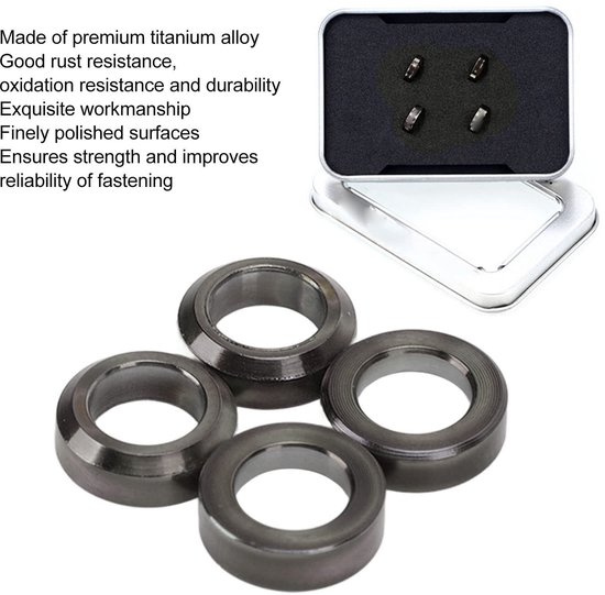 Dailygoods- Remklauw Spacer 4 Stuks - Titanium Legering - Verbeterde Rijervaring - Antislip Spijkers - Eenvoudige Installatie - Lichtgewicht en Compact - Remspacer van Dailygoods — afbeelding 4