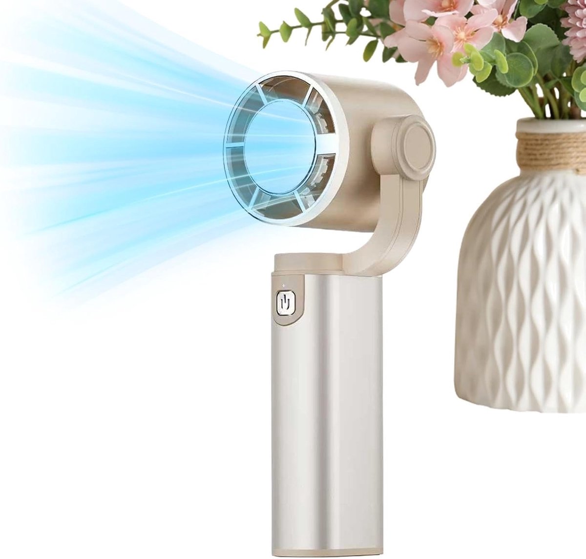 Draagbare Ventilator - Opvouwbare Mini Fan - Persoonlijke Koeling - 180 Graden Draaibaar - 6x8x6 cm - Khaki