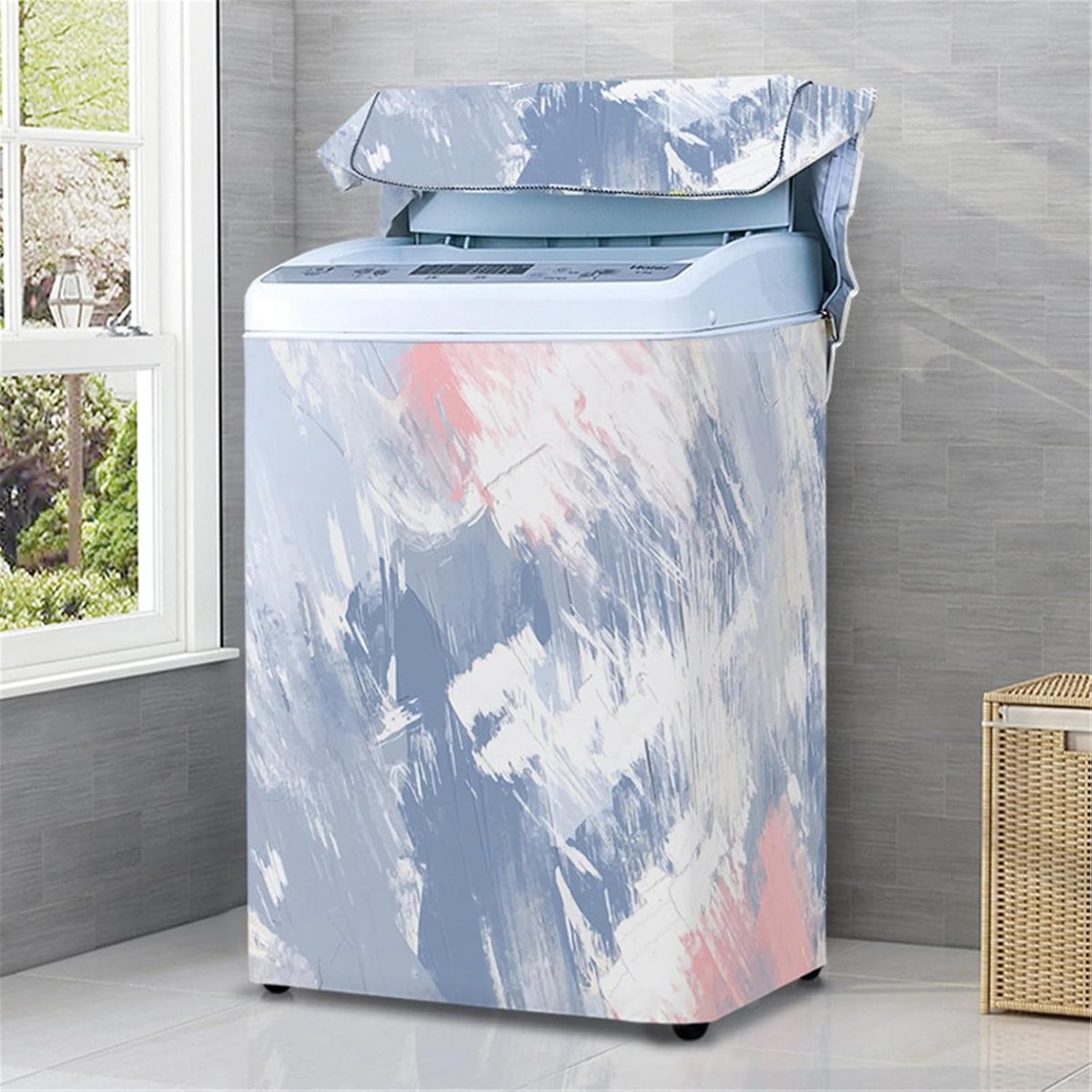 Wasmachinehoes Apparaatbeschermer Apparaten Beschermen Waterdicht Stofvrij XL 8.5-12 kg Blauw
