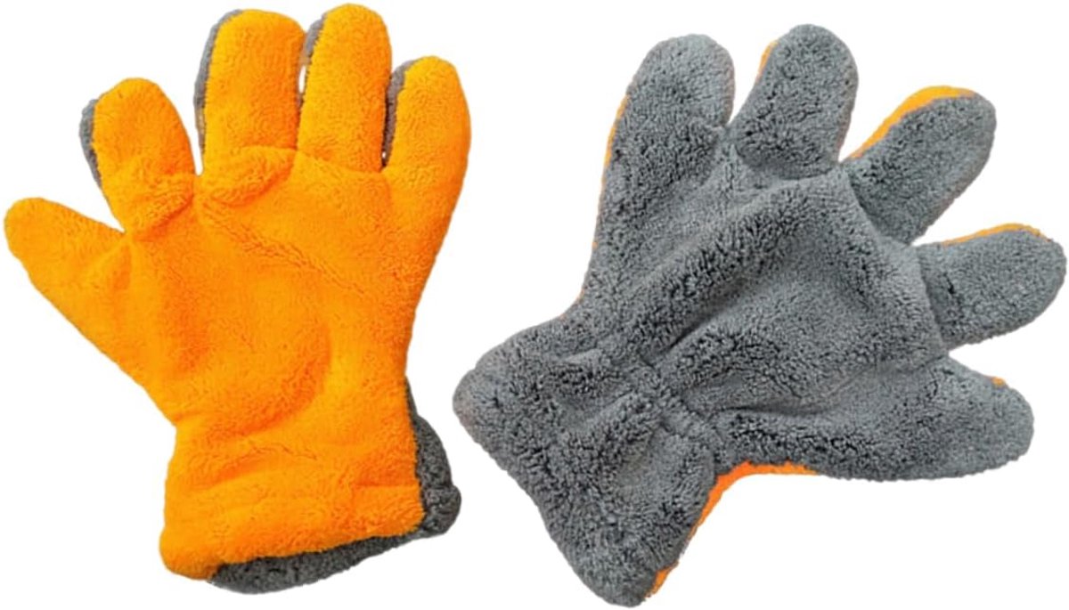 Autowashandschoen - Microvezel Duster - Auto Reinigen - Dubbelzijdig Fleece - 30x12x4cm - Afgebeeld