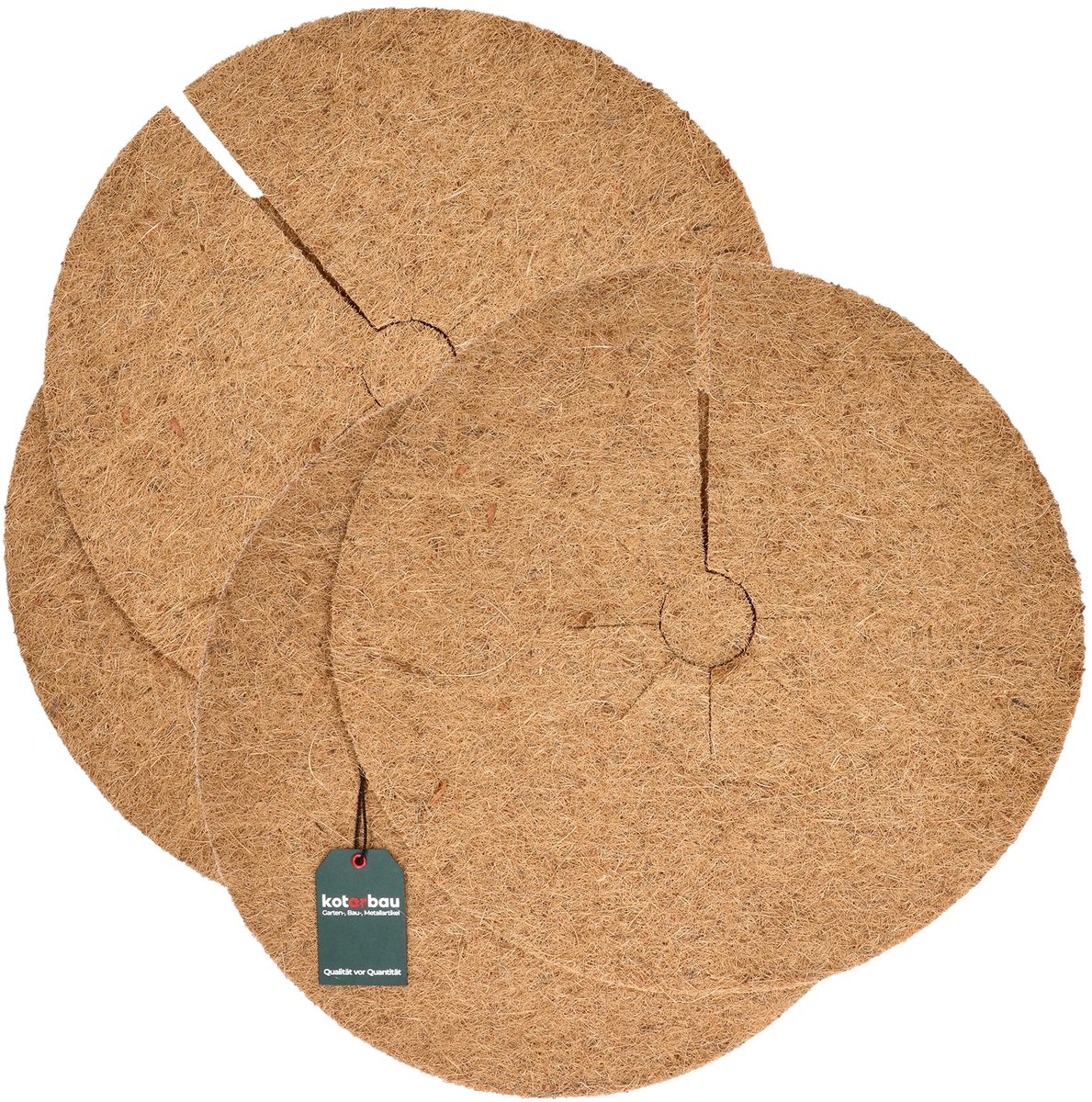 KOTARBAU® 4 stuks Kokosschijf, Kokosvezel, 45 cm, Bruin, Mulchschijf Kokos, voor Planten, Biologisch Afbreekbaar, Onkruidbescherming, Kokosschijven voor Planten
