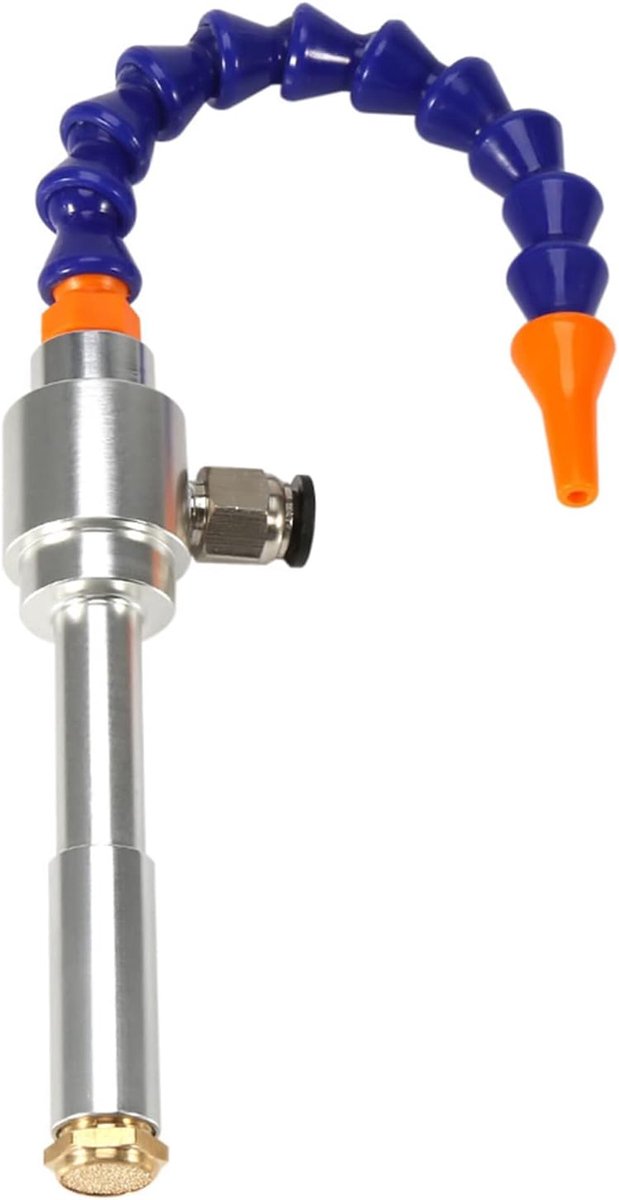 Koelluchtpistool - Mini vortex - Mechanisch koelen - Ingebouwd regelventiel - 13 cm - Zilver