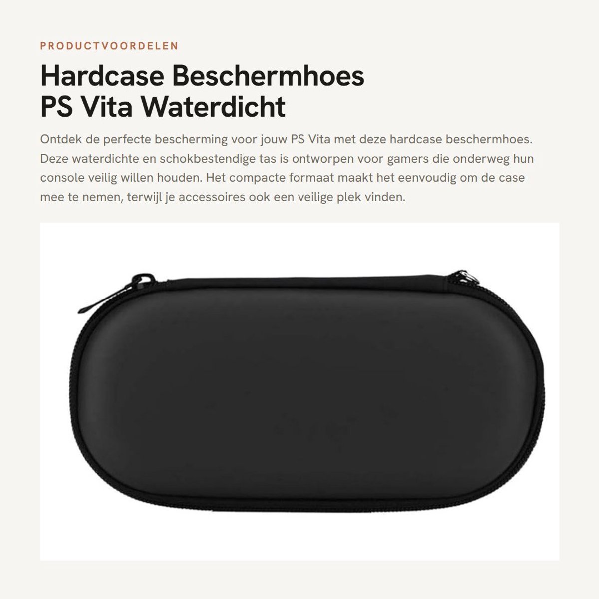 Dailygoods- Hardcase Beschermhoes Waterdicht - Schokbestendig - Compact Formaat - Opbergruimte voor Accessoires - Professioneel Ontwerp - Consolehoes