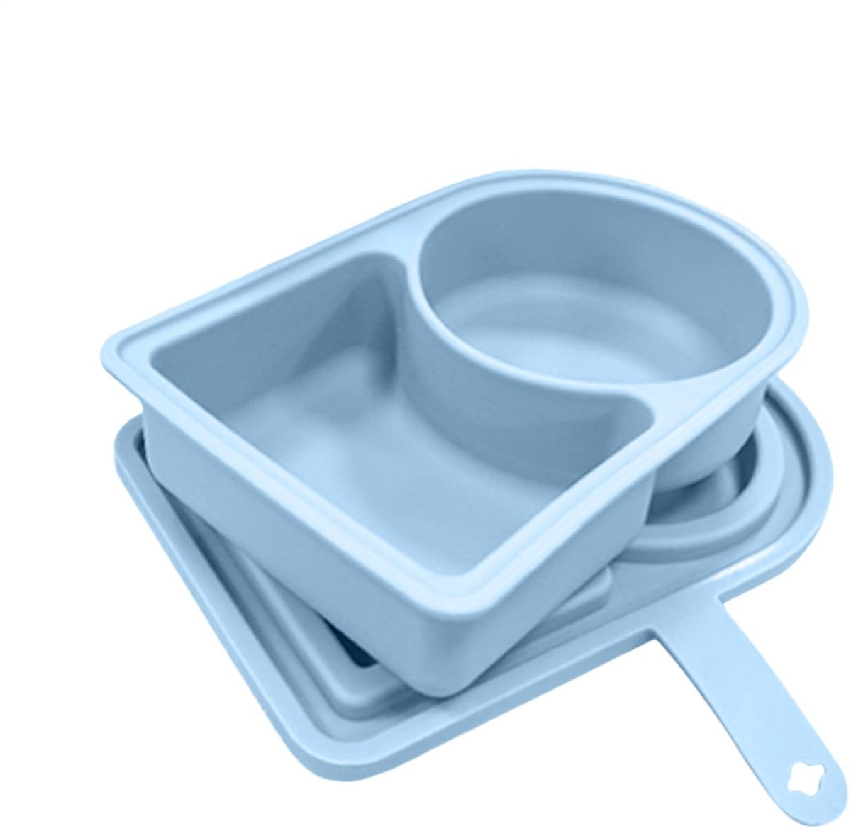 Dailygoods- Saladebox Lekvrij - Snackdoos - Voedselcontainer - Voedsel bewaren - Maaltijd voorbereiding - Koelkast organizer - 250ml, voedselveilig siliconen