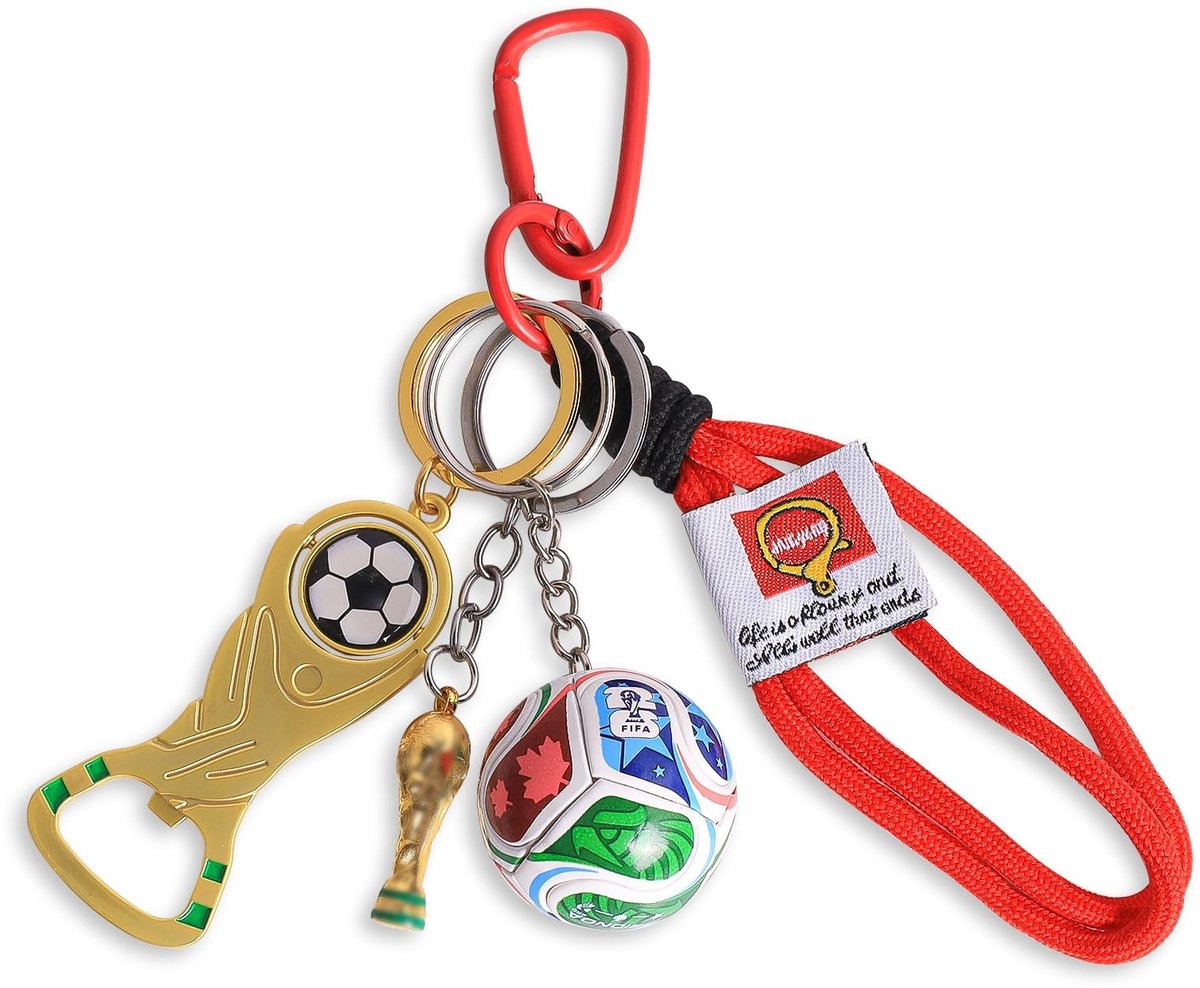 Dailygoods- Sleutelhanger Voetbal Design - Sportartikel - Sleutelhanger Volwassenen - Sleutelhanger Hanger - Sleutelhanger Cadeau - Duurzaam Nylon Touw - Voetbalsleutelhanger
