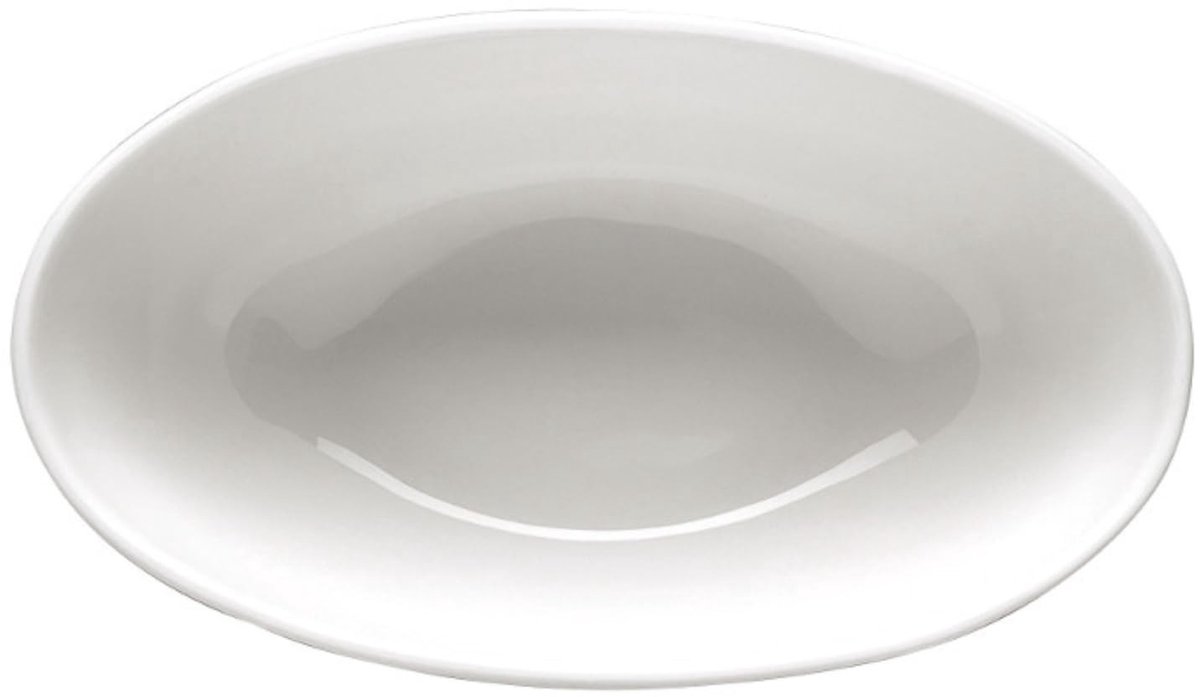 Dailygoods - Jade Witte Kom Ovaal - 12 x 7 cm, Porselein