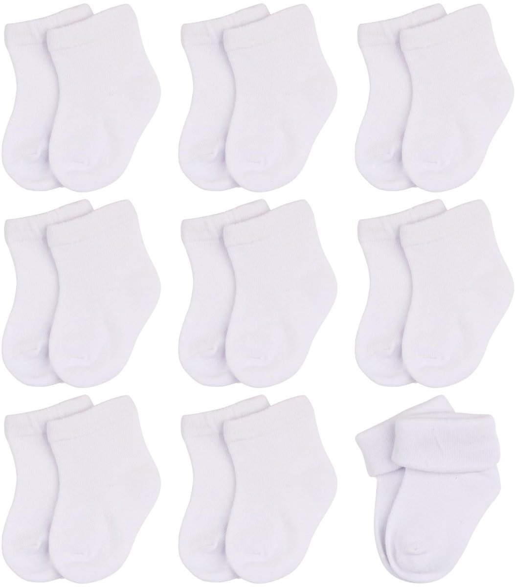 Dailygoods- Sportsokken Ademend - Babysokken 0-6 maanden - Katoen - Medium Pasvorm - Voor Jongens/Meisjes - 9 Stuks
