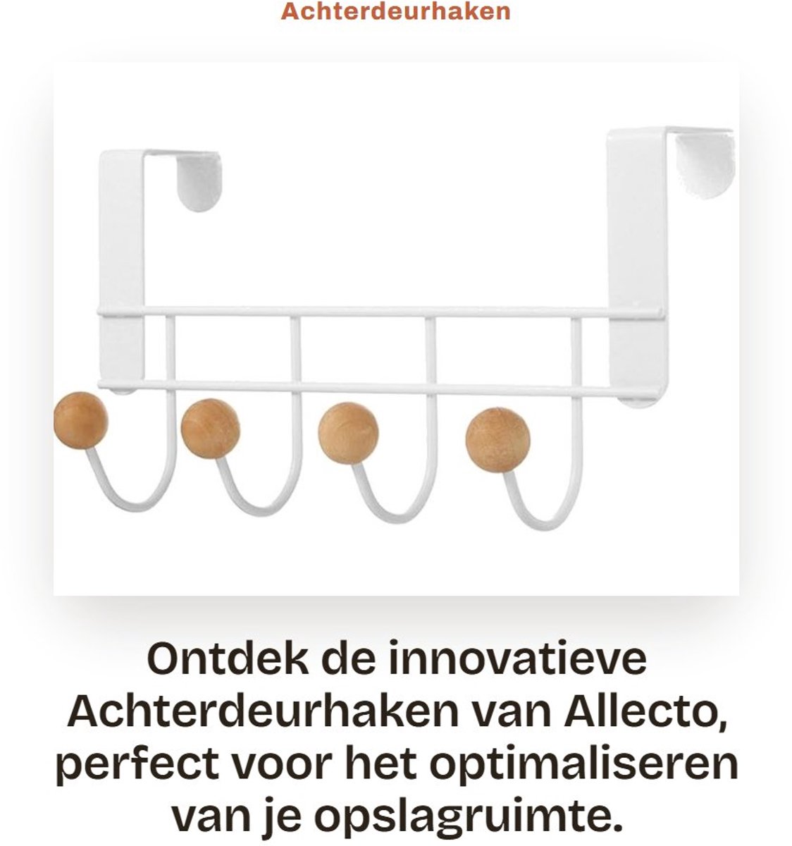 Dailygoods- Deurhanddoekhangerrek Stevig - Achterdeurhanger - Deurhaken - Opbergruimte - K