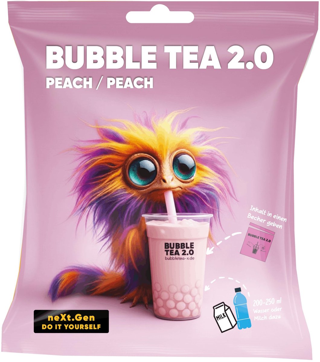 Dailygoods- Bubble Tea 2.0 - Instant Bubble Tea in sachets - Rietjes inbegrepen - Duurzaam - Milieuvriendelijk - Eenvoudige bereiding - Intense smaak - Drank