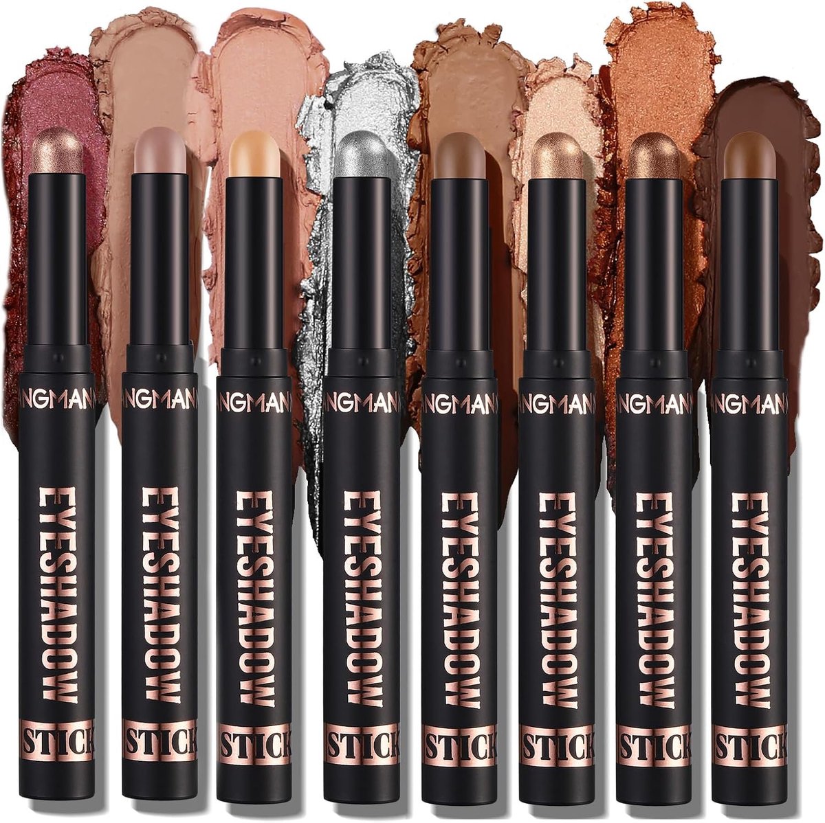 Oogschaduw Stiften Set - Make-up Pennen - Make-up Creëren - Waterproof en Langhoudend - 8 Kleuren - Multicolor