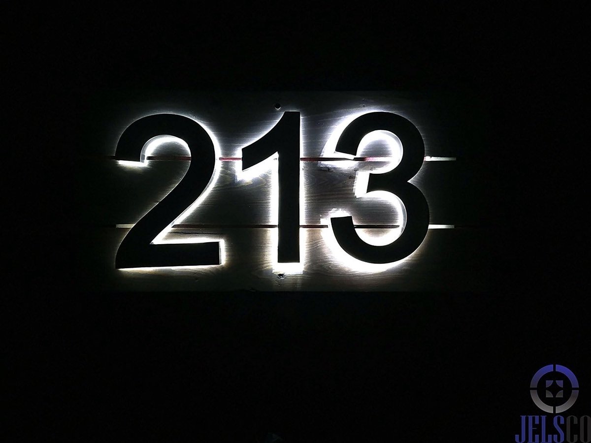 LED Huisnummer - Adresbord Verlicht - Huis Vindbaar Maken - Weerbestendig Roestvrij Staal - 4 Inch Hoog - Geborsteld Staal