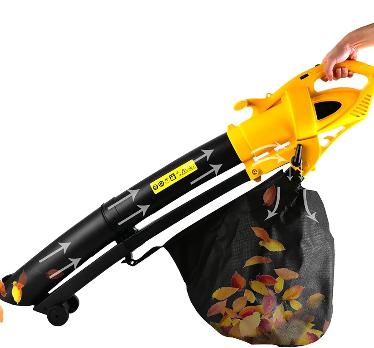 Elektrische Bladblazer - Tuinzuiger Mulcher - Buitenruimte Schoonmaken - 3-in-1 Functie - 35 Liter Opvangzak - Groen