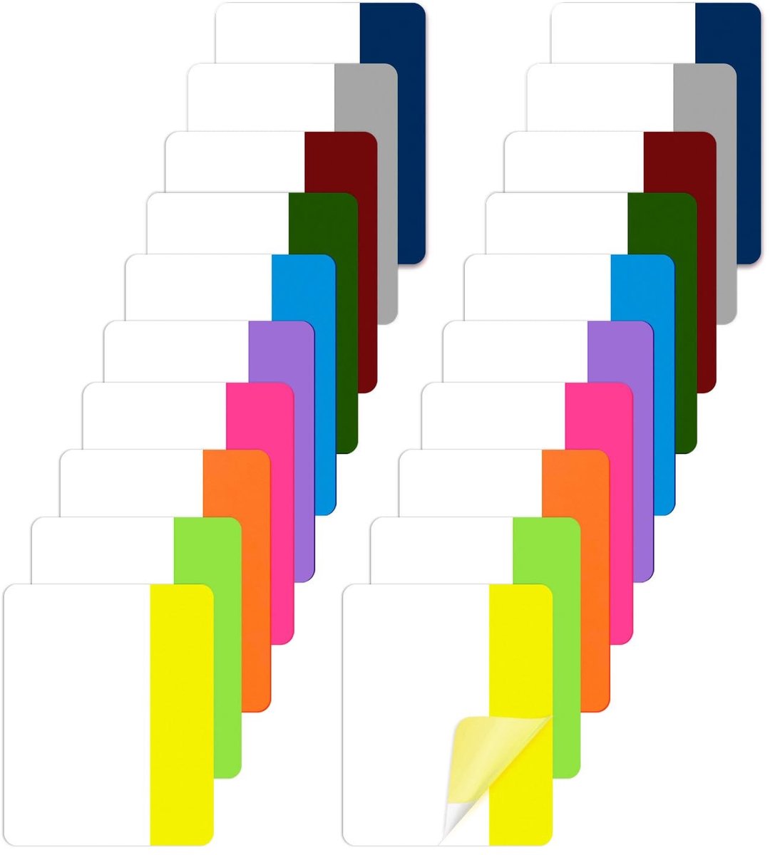 Dailygoods- Bladwijzers 400 Stuks - Zelfklevende Index Tabs - Beschrijfbare Sticky Tabs - Gekleurde Bladwijzers - Transparante Bladwijzers - Eenvoudig te Organiseren - Indextabs