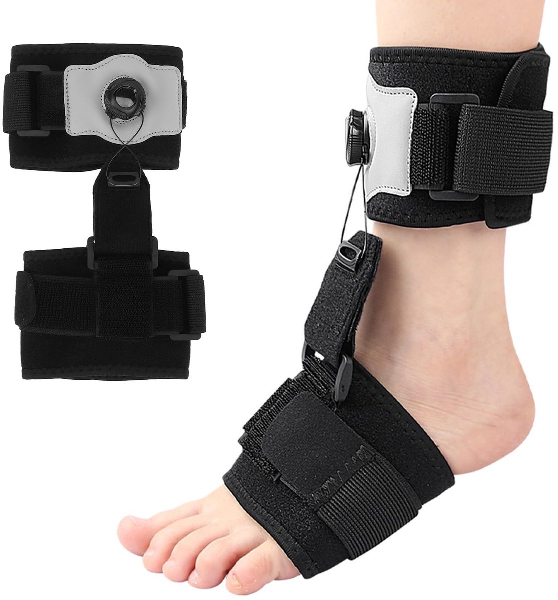 Dailygoods- Voetsteun AFO - Verstelbaar - Zacht/ademend - Vrije maat - Effectieve ondersteuning - Geschikt voor plantaire fasciitis - Loopondersteuning