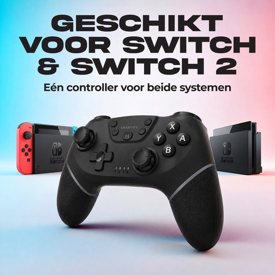 Smartify Draadloze Controller - Geschikt voor Nintendo Switch & Switch 2 - Nintendo Switch Accessoires