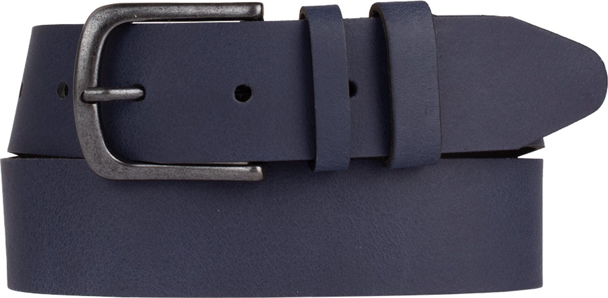 Petrol Industries Riem Heren - Broekriem - Verstelbaar - Leer - Blauw - 115 cm