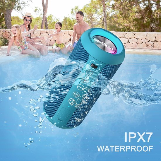 Draagbare Bluetooth Speaker - Mini Wireless Speaker Met LED-licht - Waterdichte Bluetooth Box Met 360° Surround Sound - Ondersteunt AUX TF-kaart En TWS Stereo Koppeling - Lange Batterijduur Met Diepe Bas - Geschikt Voor Buiten Strand En Feesten — afbeelding 5
