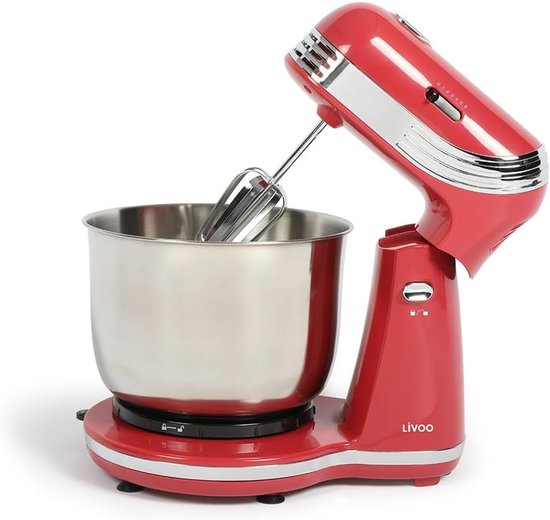 Multifunctionele Keukenmachine Rood 3L - Krachtige Banketrobot met 6 Snelheden van Merkloos — afbeelding 2