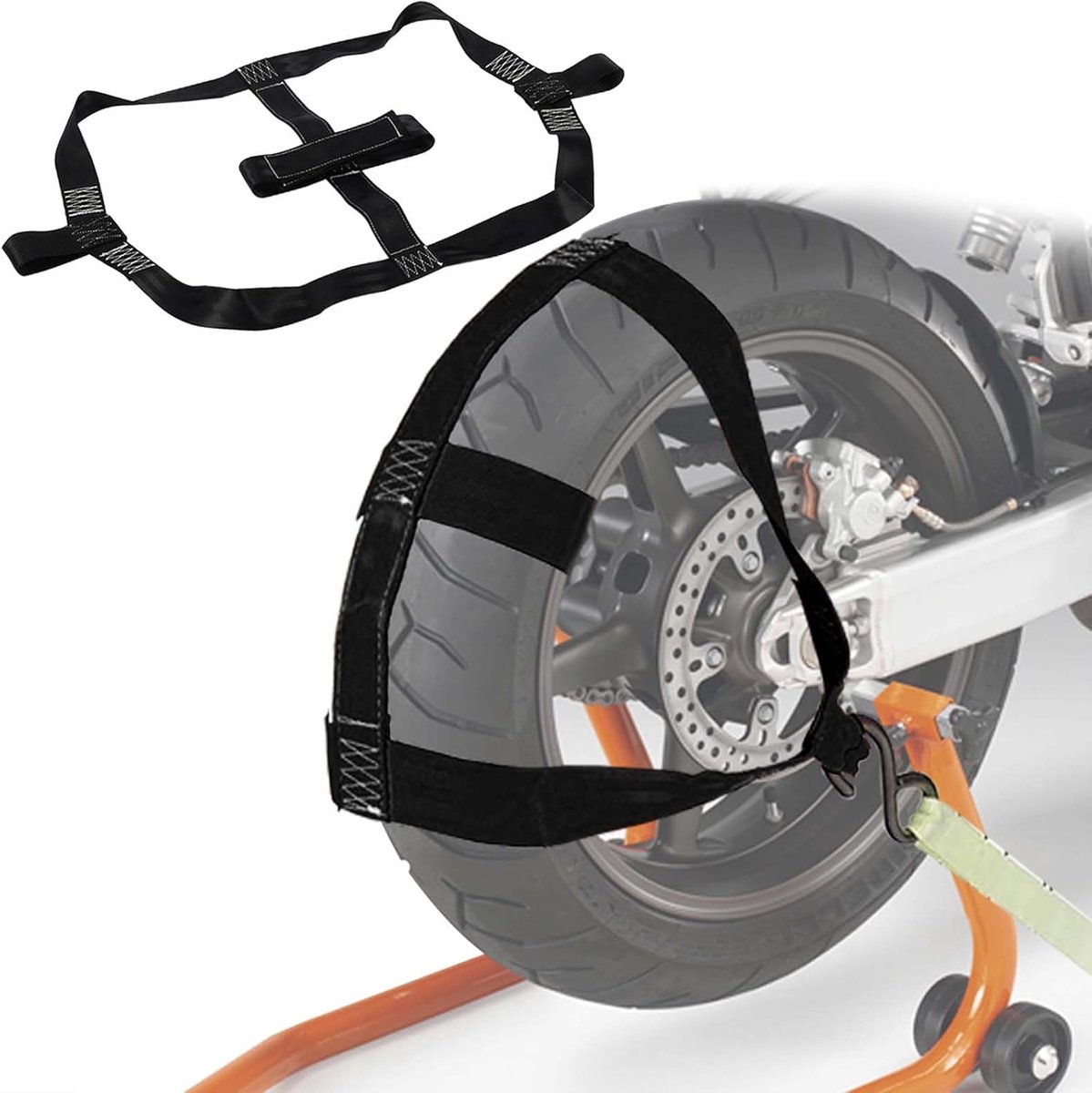 SnelShoppen - Motorcycle Lashing Straps 48mm - Hoogwaardige Lading Bevestigingsriemen - Veiligheid en Bescherming voor Motorrijders - Geschikt voor Au