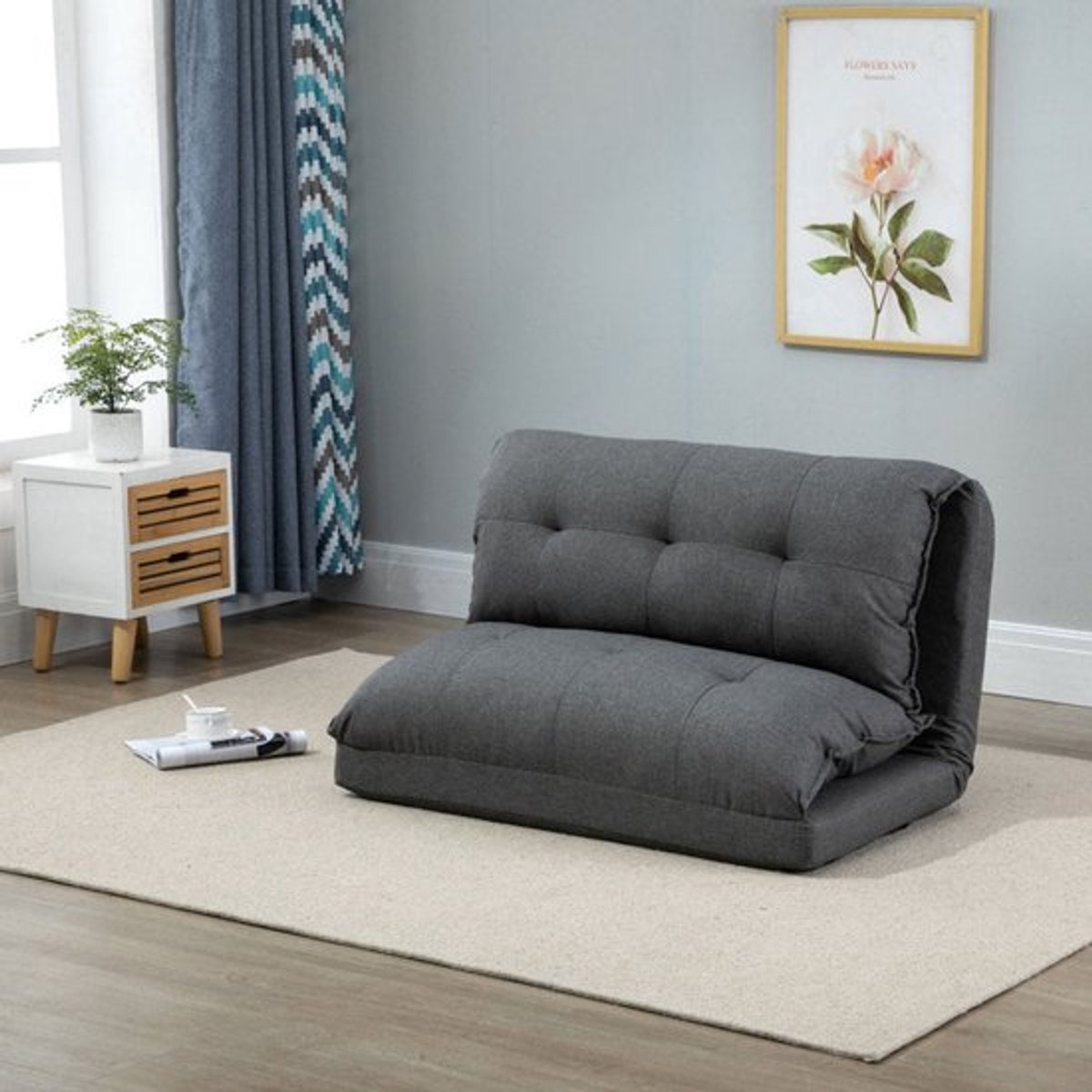 Vloerstolstoel – Grondstoel – Loungestoel – Relaxstoel – Sofa Bed – 13-Posities Verstelbar