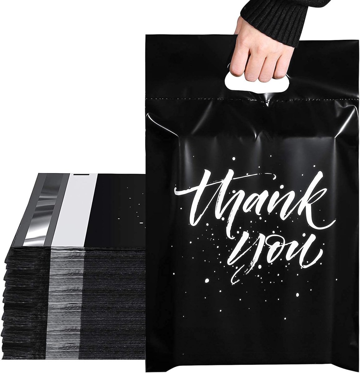 SnelShoppen - Zelfklevende Verzendzakken 262 x 330 mm, 100 Stuks, Waterdichte en Scheurbestendige Enveloppen met Handvat voor Kleding, Perfect voor Ve