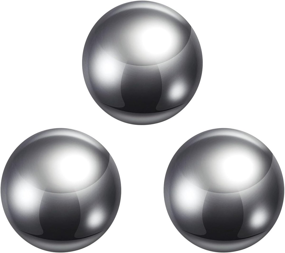 SnelShoppen - 3 Stuks 30 mm G10 Precisie Metalen Kogellagers Staalballen voor Fietsen, Skateboards, Wielen, Zilver