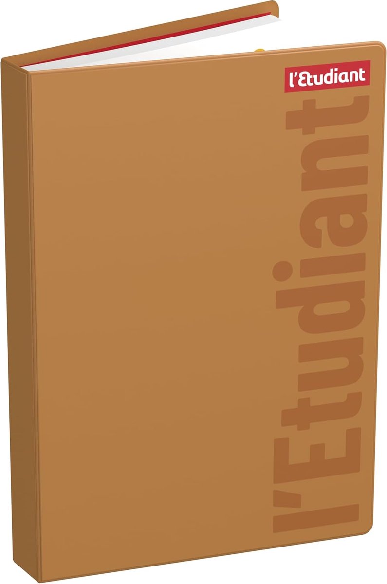 Thijox - Schoolagenda 2023-2024, Dagweergave, 12x17 cm, Gewatteerde Omslag, Camel Kleur, Perfect voor Studenten en Scholieren