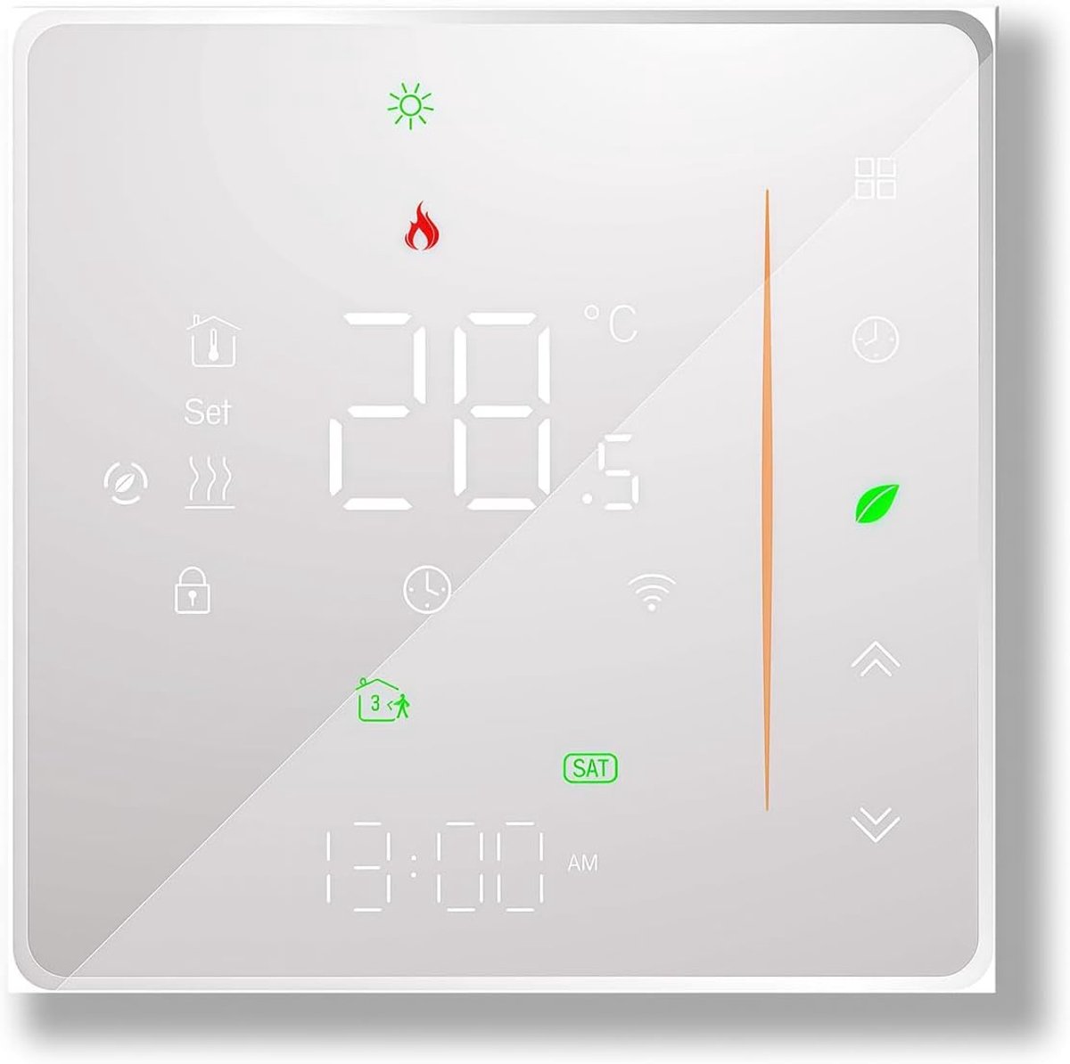 SnelShoppen - 006 Series Wi-Fi Thermostaat - Touch Screen Programmeerbare Thermostaat voor Water- en Elektrische Verwarming, Boiler - Compatibel met A