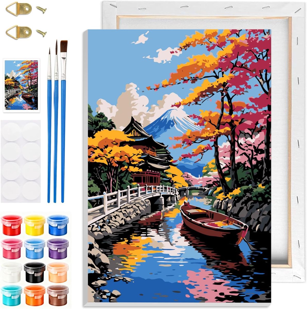 SnelShoppen - Paint by Numbers Set voor Volwassenen en Kinderen, DIY Schilderen met Getallen, Inclusief Houten Lijst, Canvas Kunst, Ideaal voor Thuis