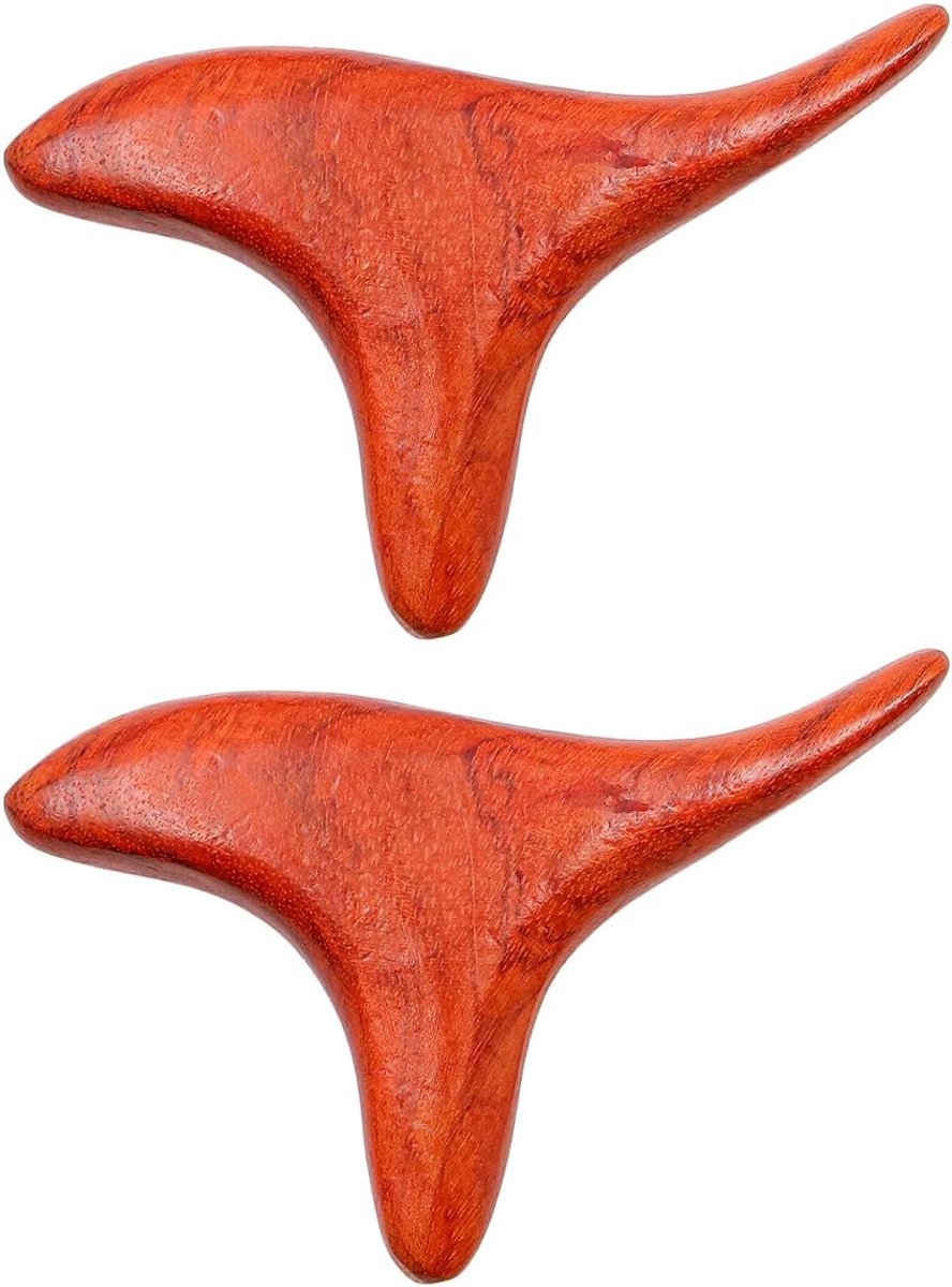 SnelShoppen - 2 stuks Houten Gua Sha Gereedschap - Houten Therapie Massage Tools voor Lichaamsmassage, Lymfatische Drainage, Ergonomisch Ontwerp, Natu