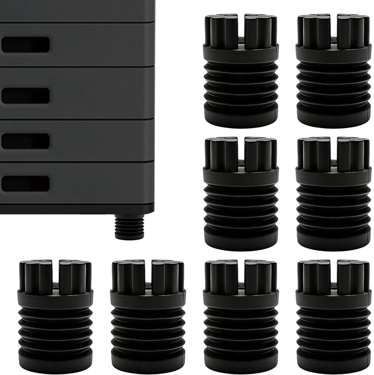 Anti-vibratievoeten voor 3D-printers, 8 stuks universele rubberen voetjes, trillingsreductie, stabiliteit en verbeterde printkwaliteit